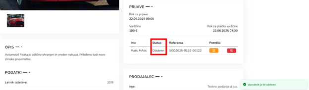 Seznam prijavljenih kupcev