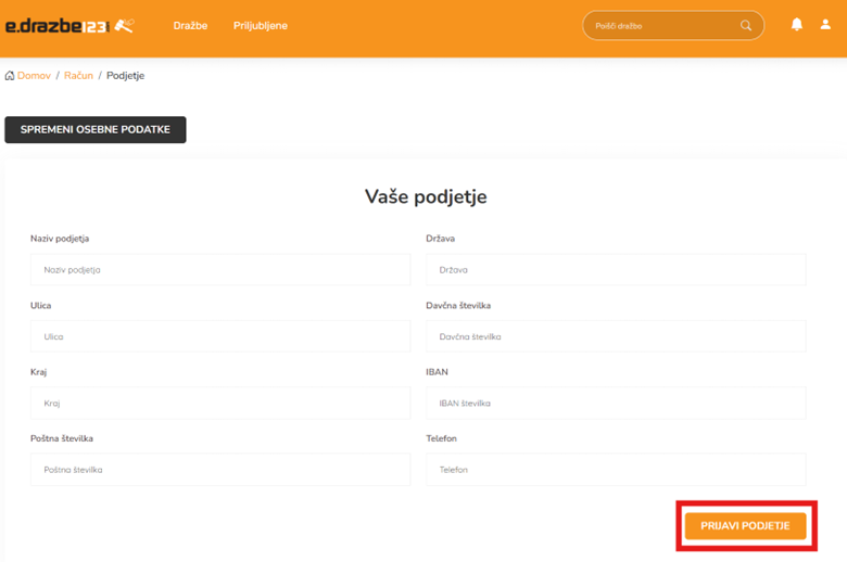 Potrditev prodajalca